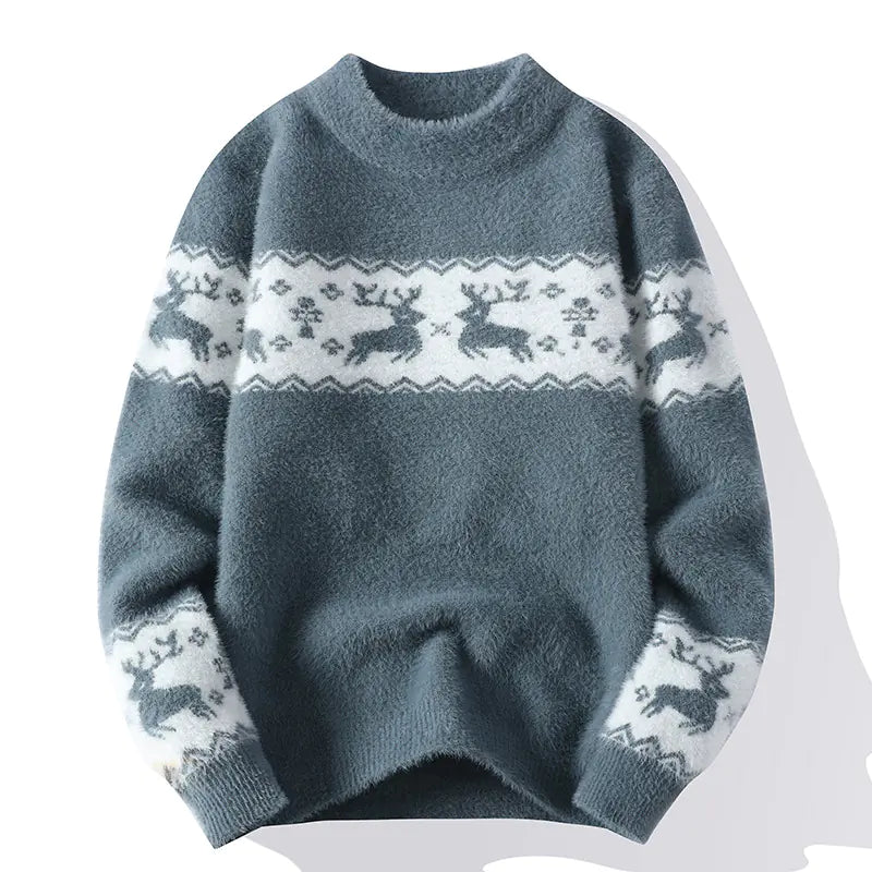Golden Mink Men's Half Turtleneck Sweater for Autumn/Winter
