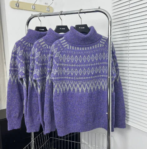 Women's Turtleneck Thick Knit Sweater for Fall/Winter