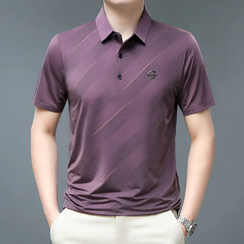 Men's Summer Short Sleeve Polo Shirt - Breathable Fashion