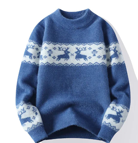 Golden Mink Men's Half Turtleneck Sweater for Autumn/Winter