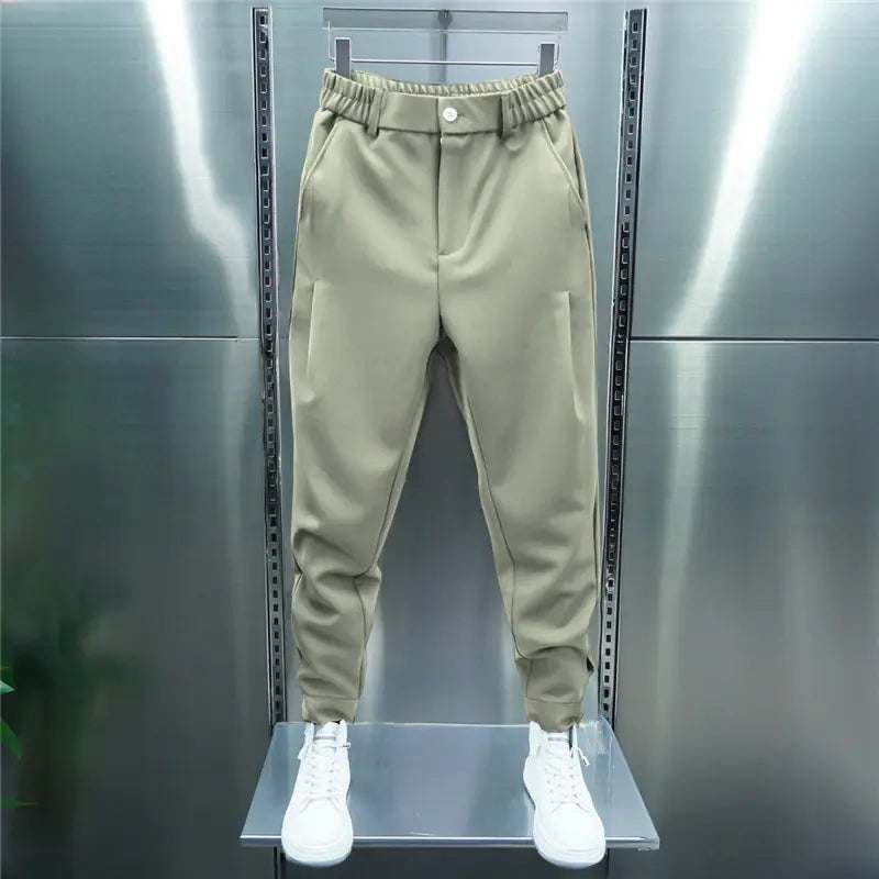 Casual Cropped Pants with Loose Tapered Fit for Celebrities