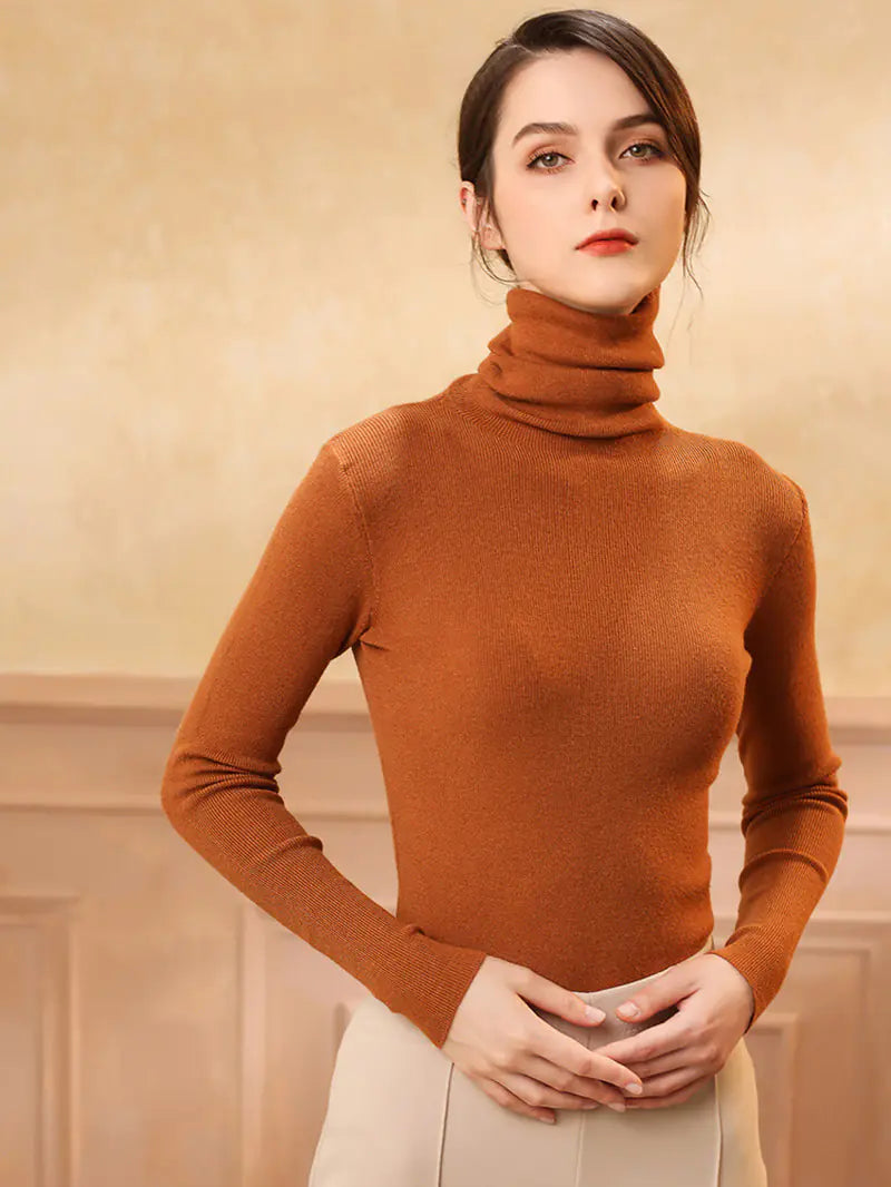 Women's Fitted Cashmere Turtleneck Sweater (Fall/Winter)