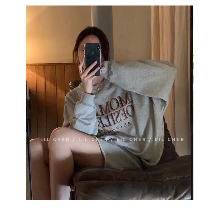 Women's Casual Round Neck Loose Sweater for Spring/Fall