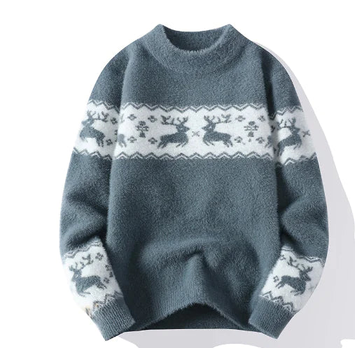 Golden Mink Men's Half Turtleneck Sweater for Autumn/Winter