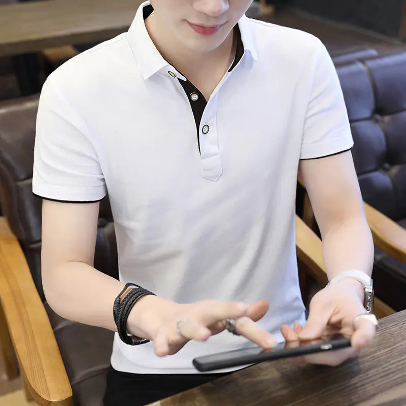 Men's Casual Short Sleeve Polo Shirt - Fashionable & Breathable