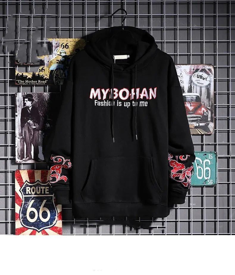 Oversized Embroidered Hoodie for Men - Street Style