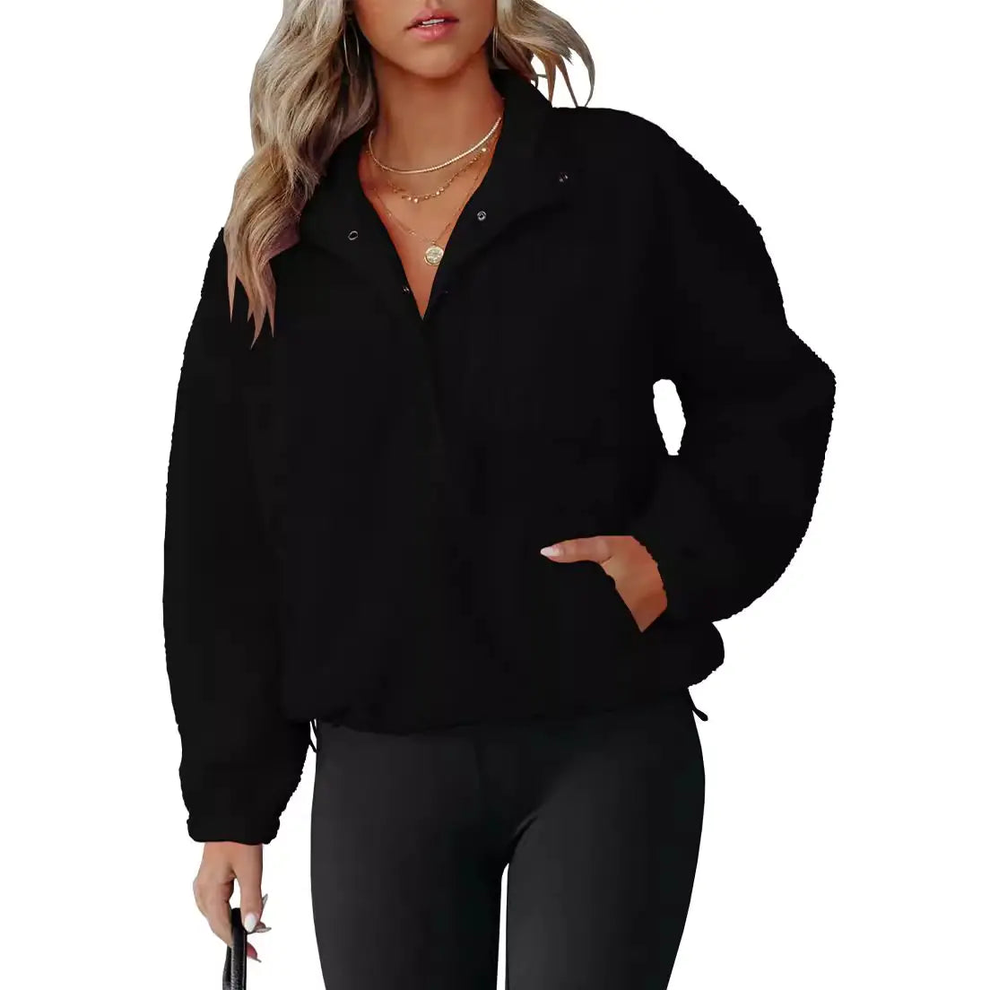 Color Block Half-Zip Pullover Sweatshirt for Women