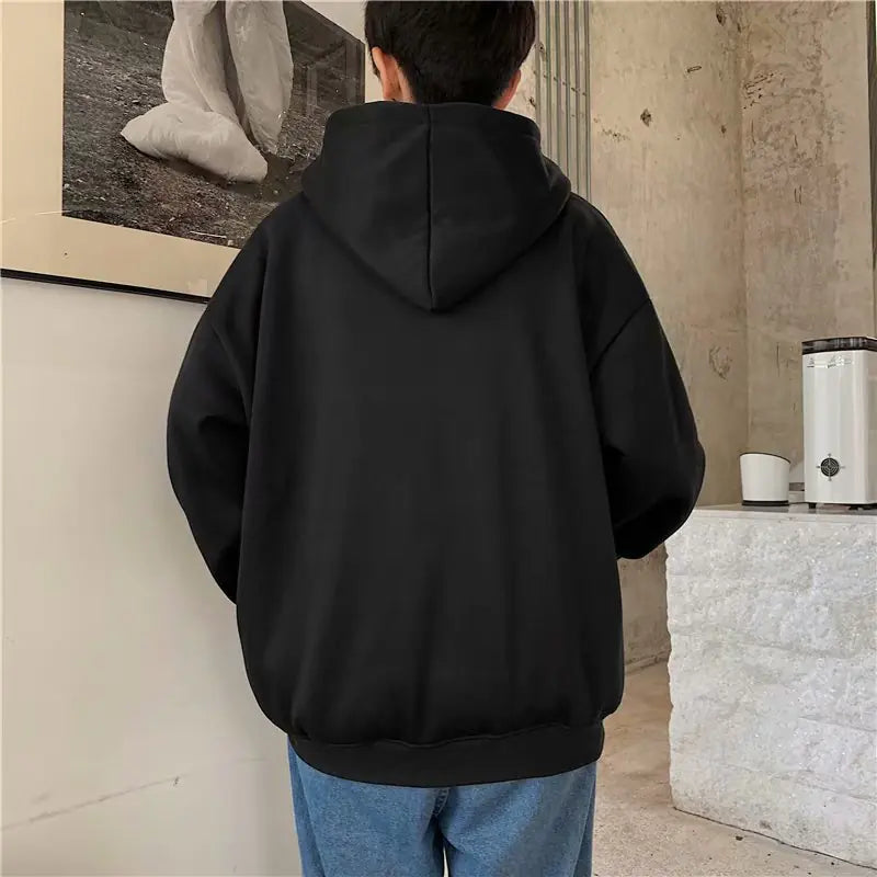 Men's Hooded Fleece Sweatshirt with Zipper - Autumn/Winter