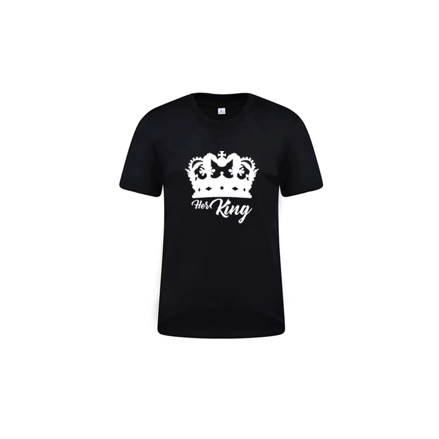Couple's King Queen Letter Print Short Sleeve T-Shirt