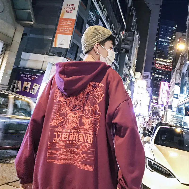 Trendy Oversized Hoodie with Print