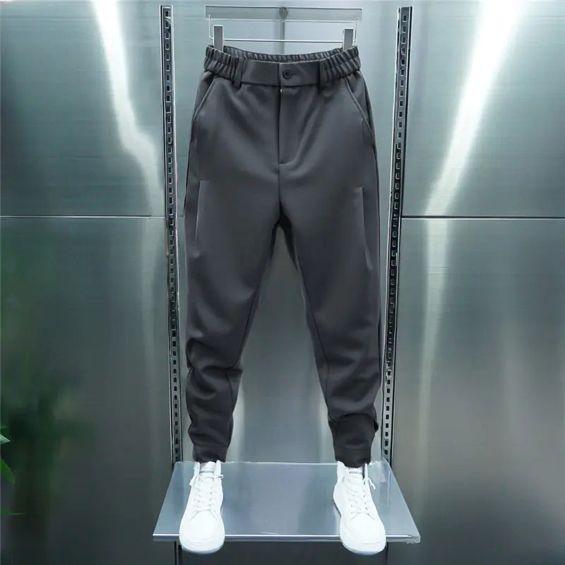 Casual Cropped Pants with Loose Tapered Fit for Celebrities