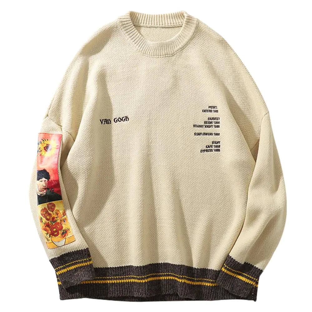 Chic Fall Round Neck Knit Sweater for Men