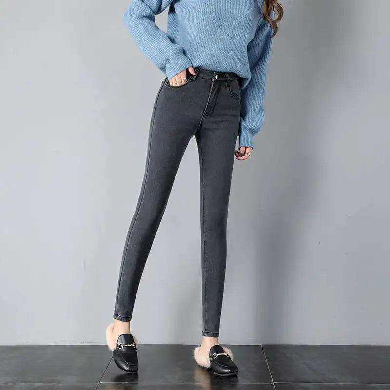 Korean Style High Waist Jeans for Women