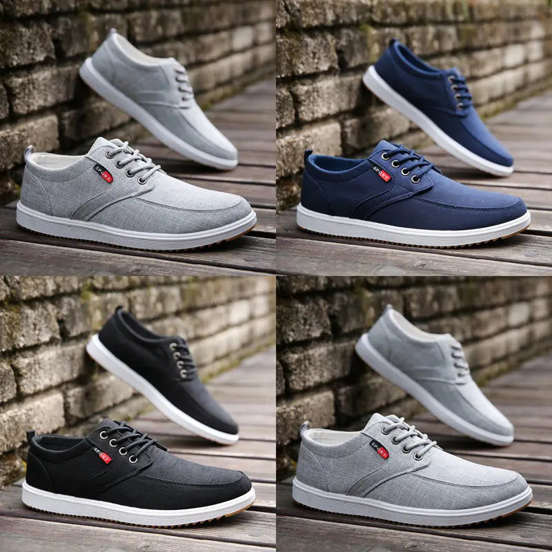 Korean Style Low Top Canvas Sneakers for Men