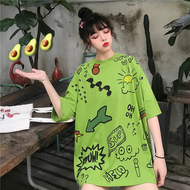 Couple T-Shirts, Women's Short Sleeve Tops for Students