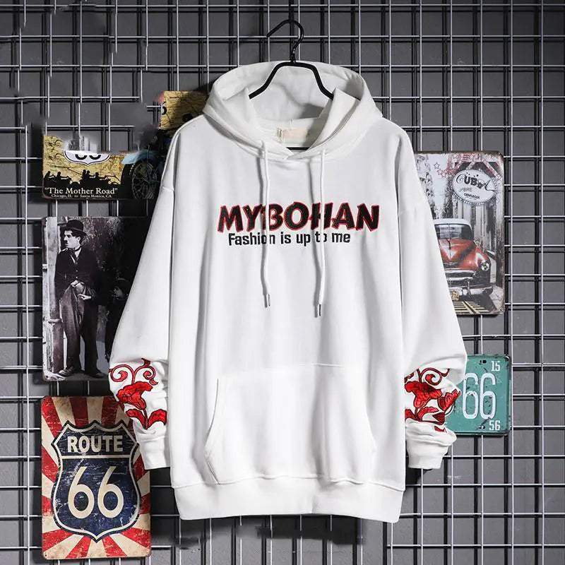 Oversized Embroidered Hoodie for Men - Street Style