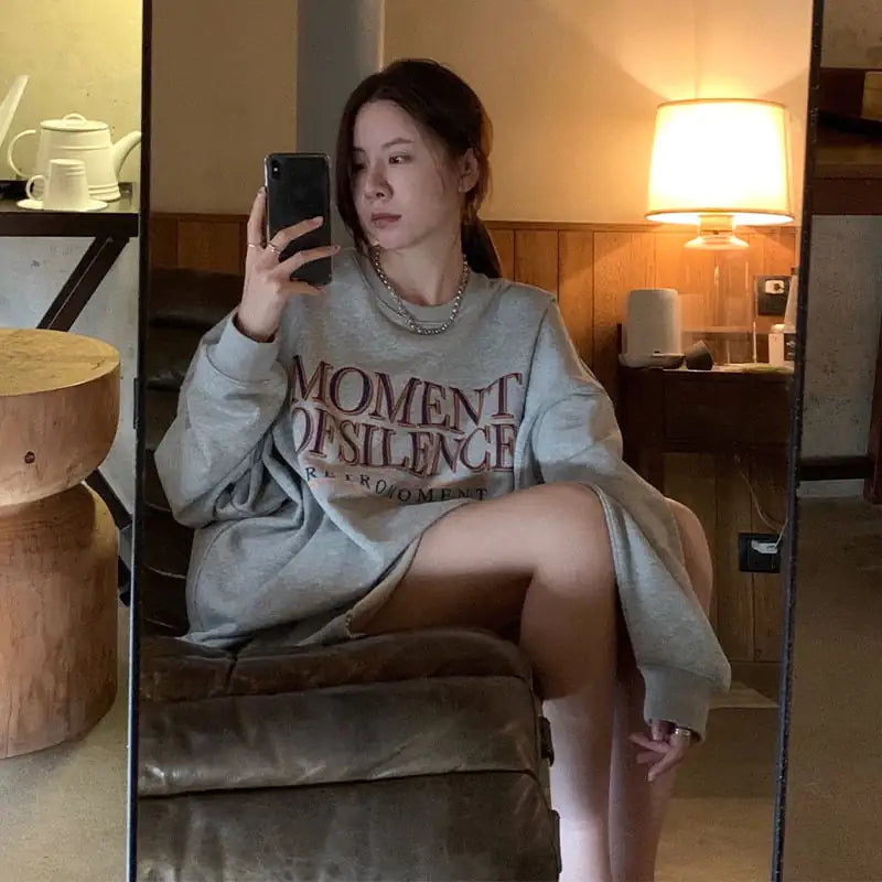 Women's Casual Round Neck Loose Sweater for Spring/Fall