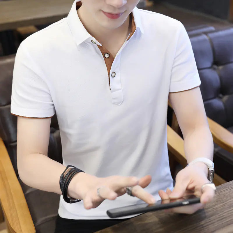 Men's Casual Short Sleeve Polo Shirt - Fashionable & Breathable