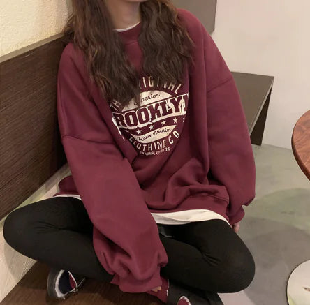 Loose Round Neck Women's Sweater