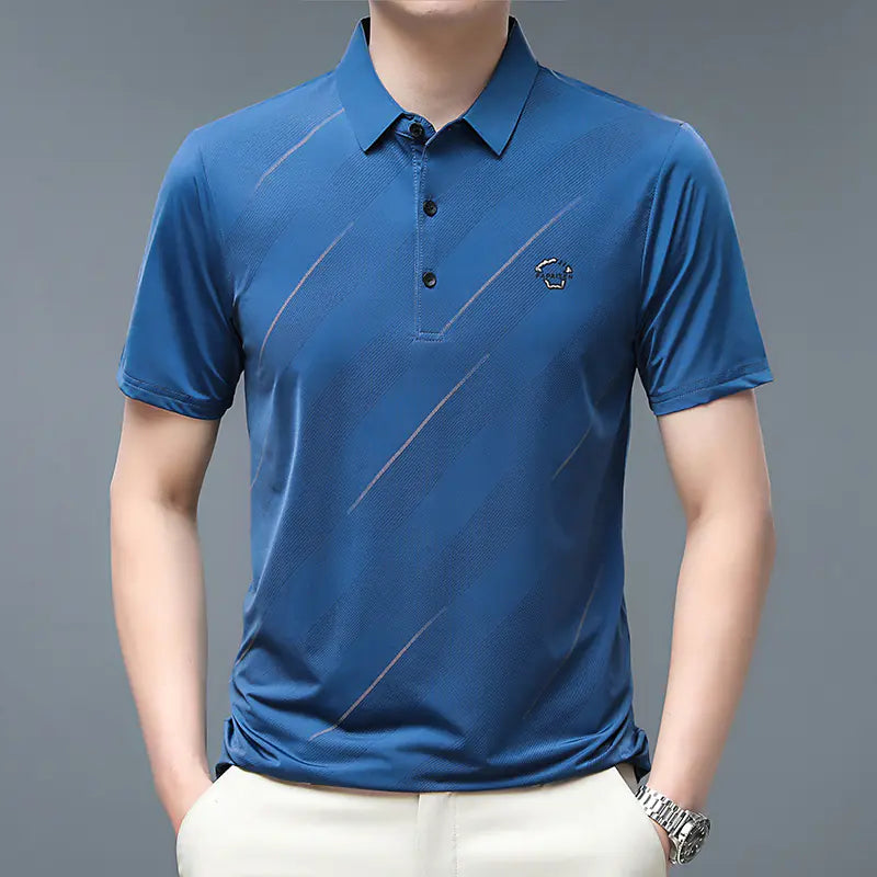 Men's Summer Short Sleeve Polo Shirt - Breathable Fashion