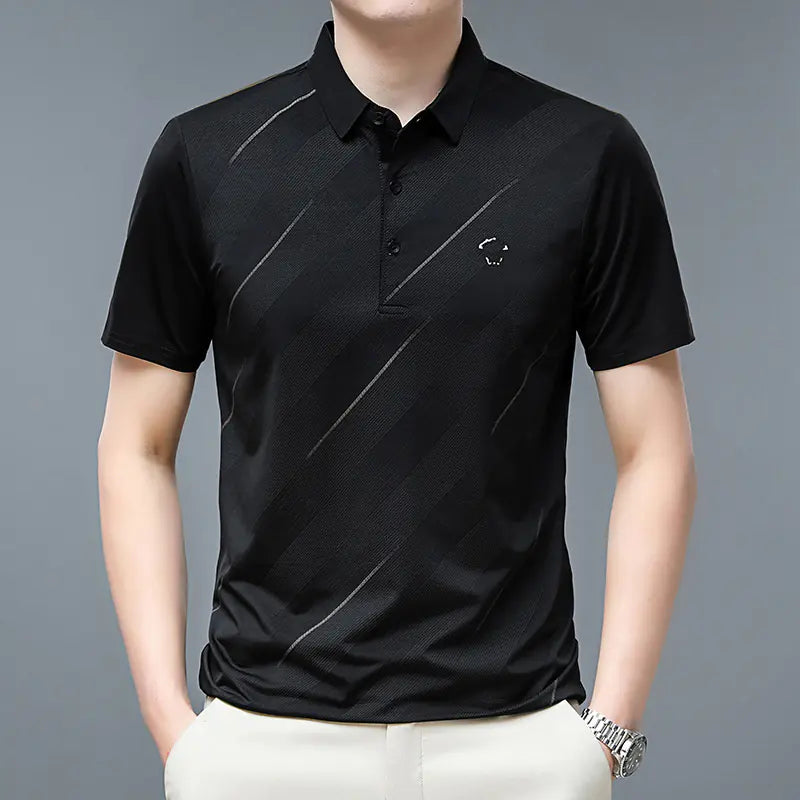 Men's Summer Short Sleeve Polo Shirt - Breathable Fashion