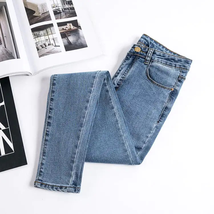 Korean Style High Waist Jeans for Women