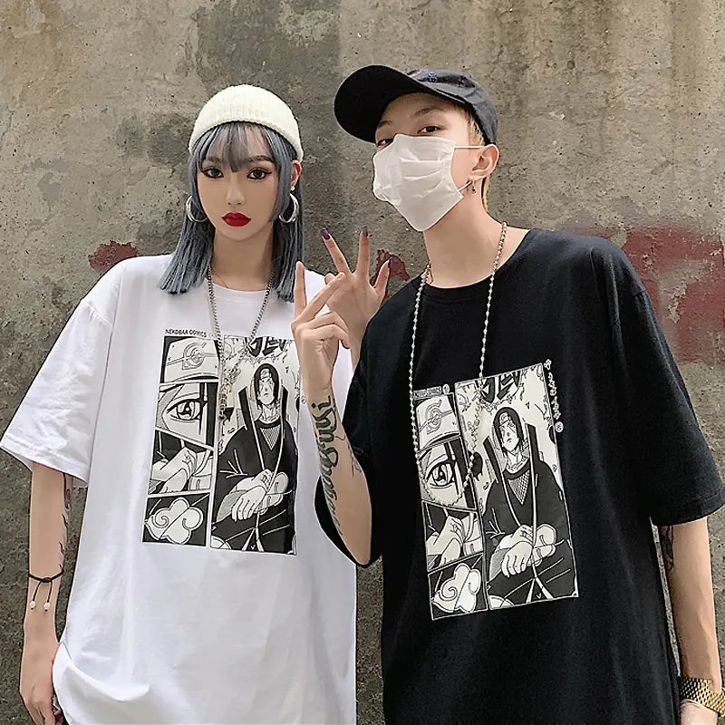 Summer Couple Graphic T-Shirts for Students (Plus Size)