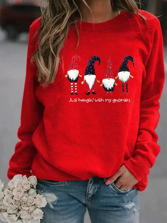 Letter Printed Crew Neck Sweatshirt