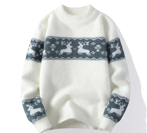 Golden Mink Men's Half Turtleneck Sweater for Autumn/Winter