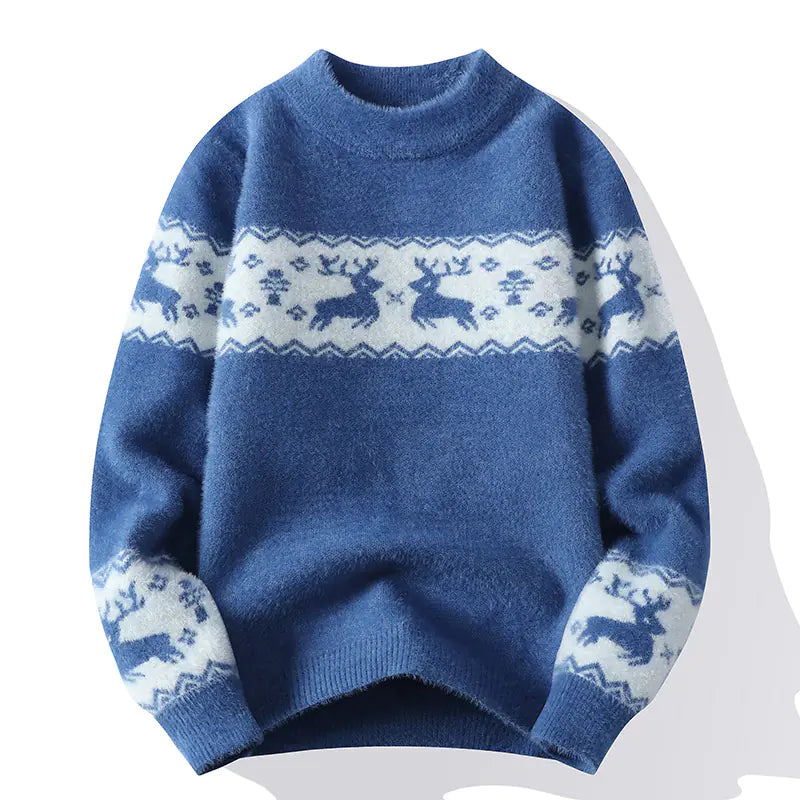 Golden Mink Men's Half Turtleneck Sweater for Autumn/Winter
