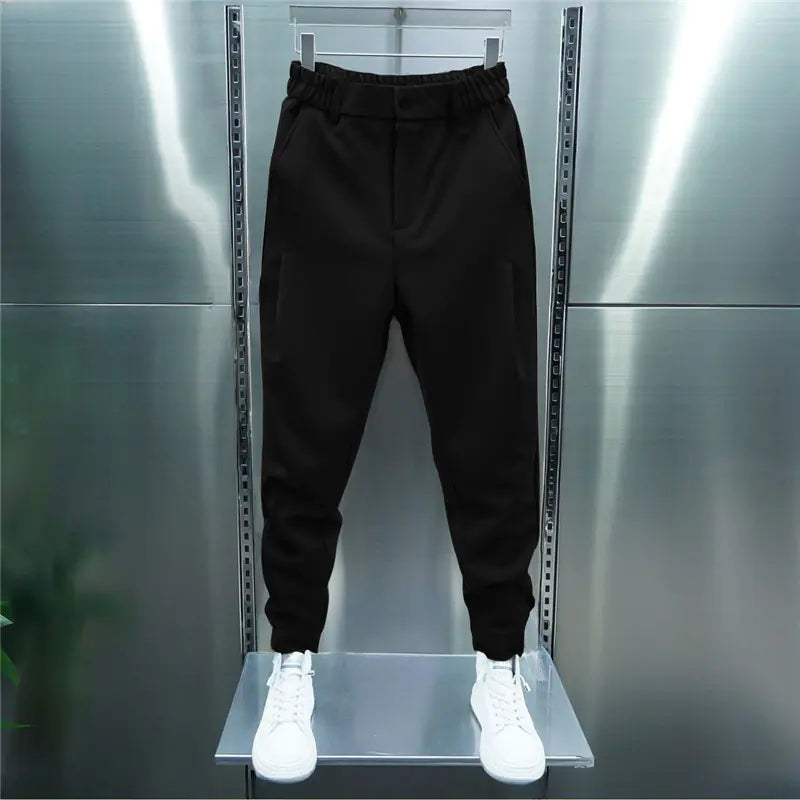 Casual Cropped Pants with Loose Tapered Fit for Celebrities