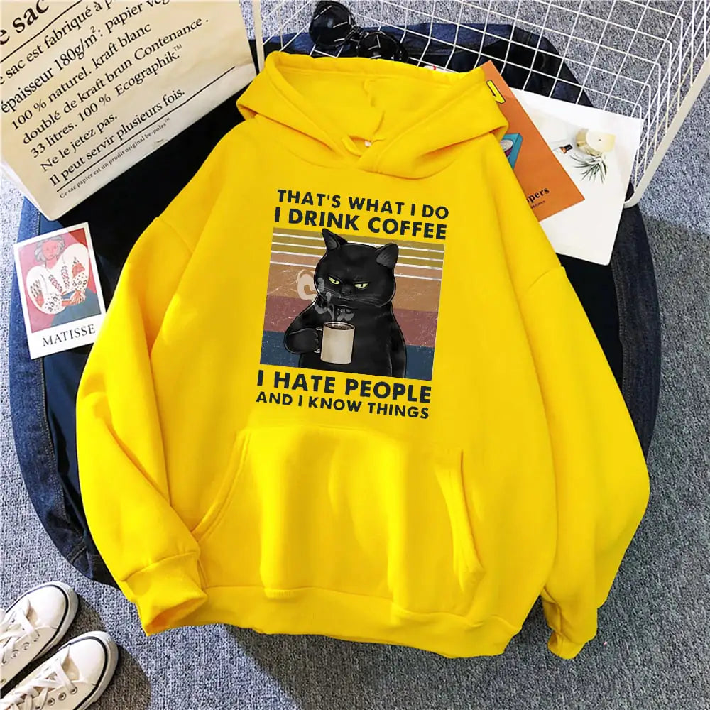 Creative Printed Cat Hoodie for Women