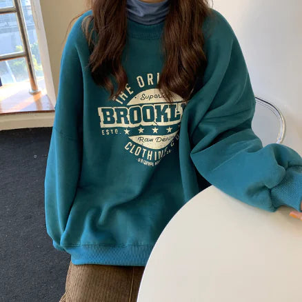 Loose Round Neck Women's Sweater