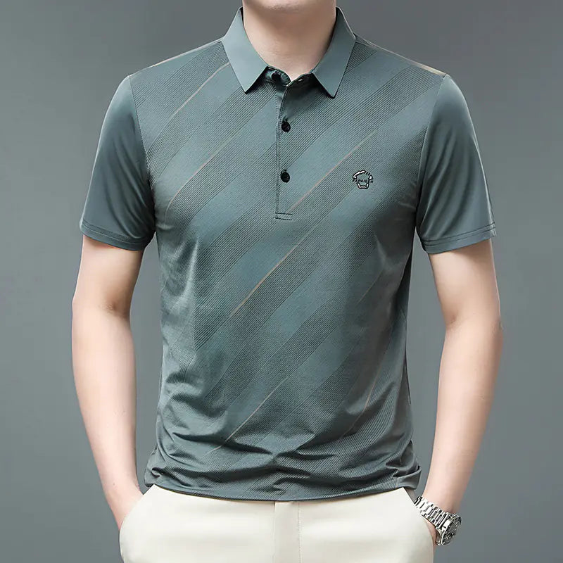 Men's Summer Short Sleeve Polo Shirt - Breathable Fashion