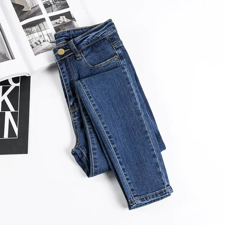 Korean Style High Waist Jeans for Women