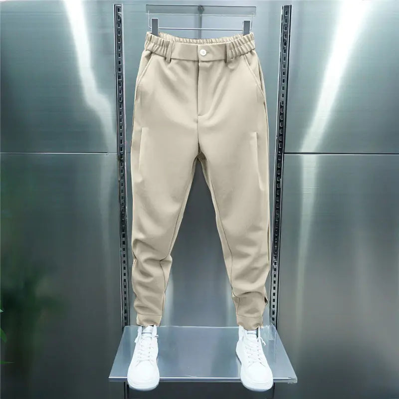 Casual Cropped Pants with Loose Tapered Fit for Celebrities