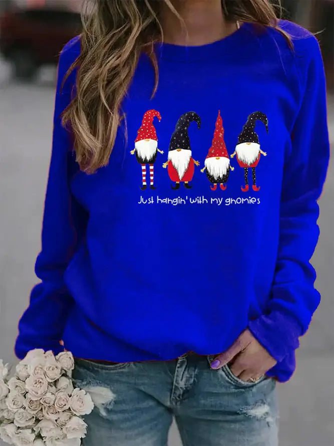 Letter Printed Crew Neck Sweatshirt