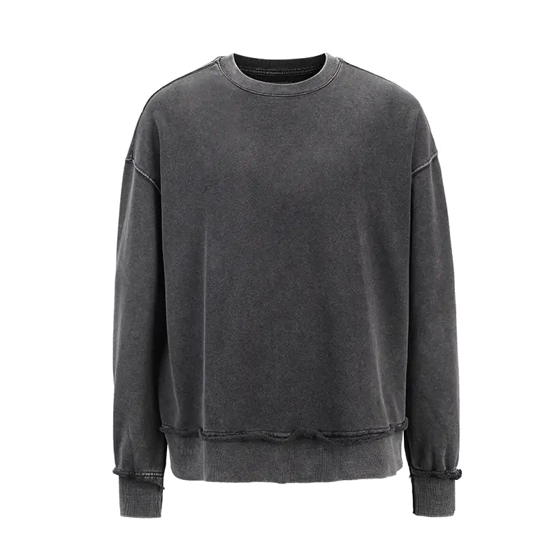 Vintage Wash Oversized Hoodie in Solid Gray
