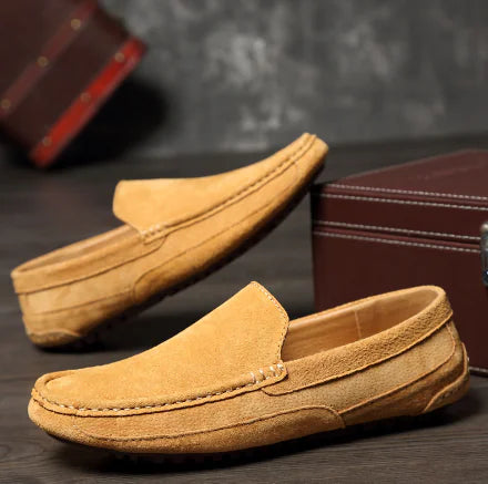 Suede Imitation Slip-On Men's Loafers (One Pair)