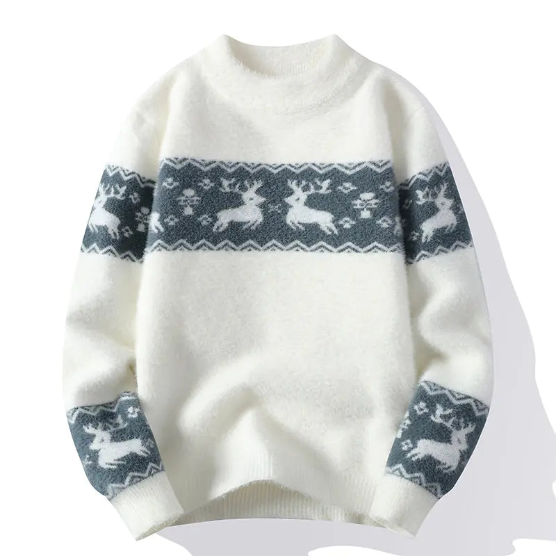 Golden Mink Men's Half Turtleneck Sweater for Autumn/Winter