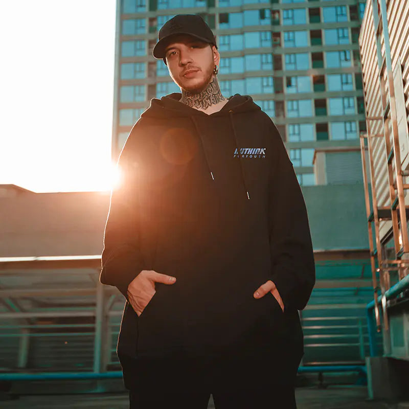 Autumn Snow Mountain Graphic Oversized Hoodie for Men