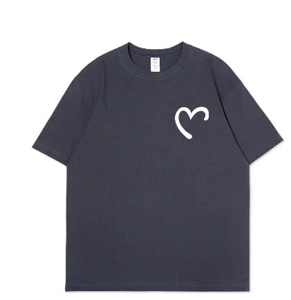 Personalized White Couple T-Shirts for Students