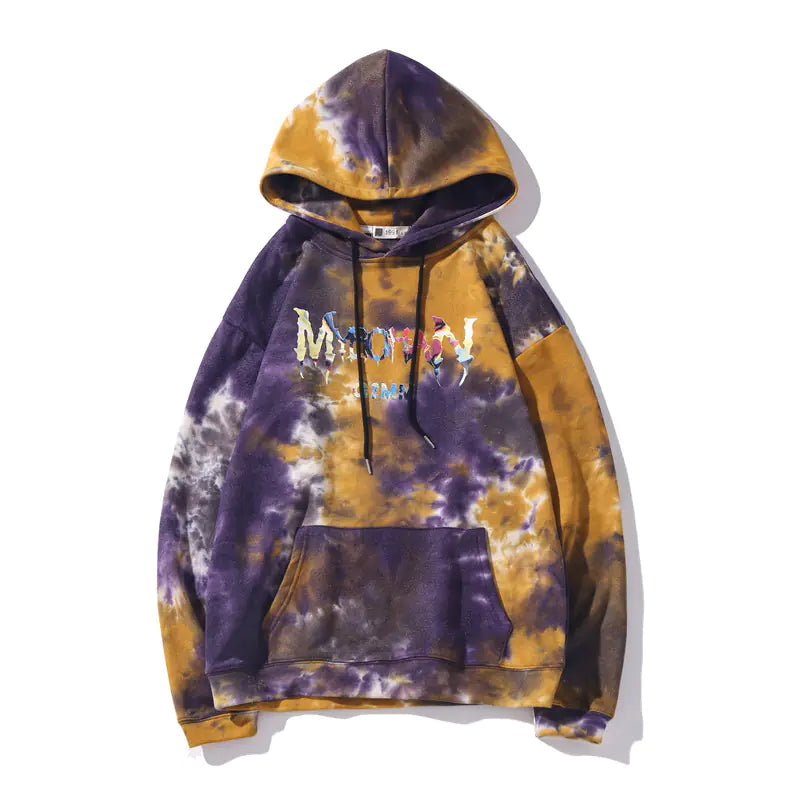 Tie-Dye Smiley Face Hoodies for Couples