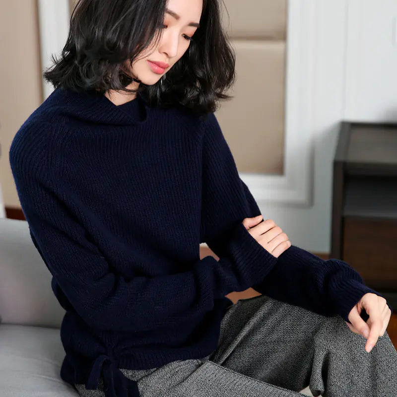 2017 Women's Oversized Turtleneck Cashmere Sweater