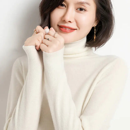 100% Cashmere Turtleneck Sweater for Women Fall 2020