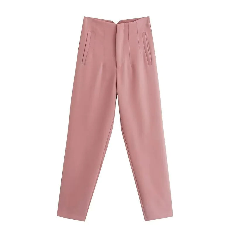 Basic Pleated Formal Pants for Women