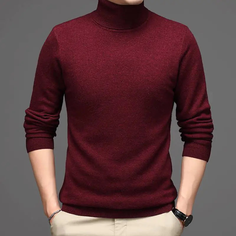 Men's High Neck Thickened Pure Cashmere Sweater