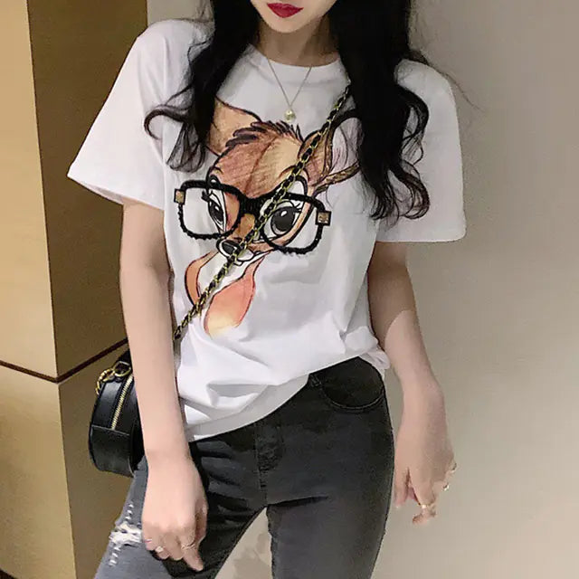 Korean Style Loose Casual Summer T-Shirt for Women