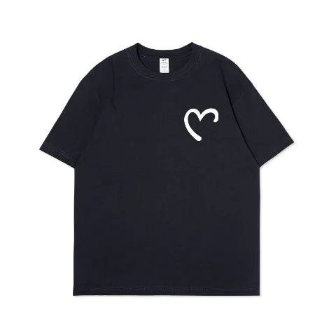 Personalized White Couple T-Shirts for Students