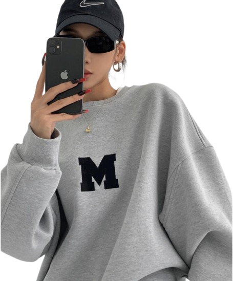 Casual Women's Loose Round Neck Pullover Sweater